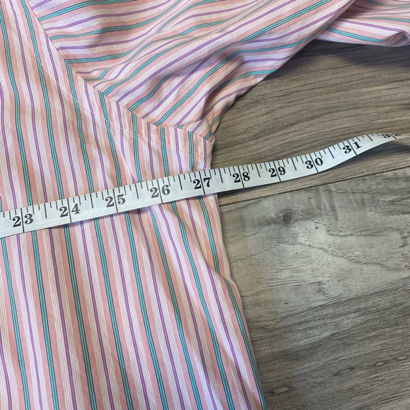 Ralph Lauren Classic Fit Cotton Button Down Long Sleeved Striped Size XL Shirt - Picture 9 of 11
